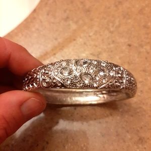 Rhinestone cuff bracelet
